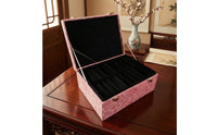 Brocade Jewelry Box Divided Tray Compartment Jewelry Box Metal Latches Storage Item