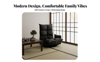 Foldable Design Adjustable Floor Chair Japanese design Adjustable Padded Lounger Nursing suitable Indoor Furniture With support barsrests for New Mothers, Apartment Dwellers, Bedroom, Bay alcove, Living Room, Watching TV