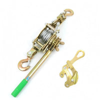 Non-Slip Grip Manual Ratchet Wire Rope Tensioner Gold-Toned Finish Double Hook Wire Tensioner