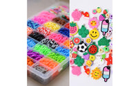Organized Bracelet Making Kit with Organizer Case Colorful Rubber Band Bracelet Making Kit Creative Loom Bands Clear for Travel