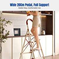 Aluminum Alloy Folding Ladder, Household Step Ladder, Wide Anti-Slip Pedal, Thickened Design