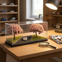 Cherry Blossom Diorama Textured Road Diorama Box Miniature