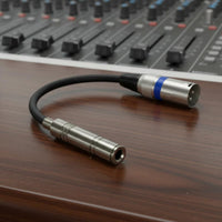 Stereo Transmission TRS Female to XLR Male Link Cable Metal Housing 6.35mm Female to XLR Male Adapter Noise-Clear Balanced Audio Adapter Cable for Musicians, DJs, Recording Studio, Live Performance