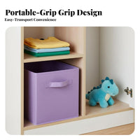 textile Storage Cube uniform Color Foldable textile Cube uncoveredtopTop for Playroom, Kids
