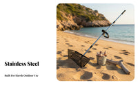 Toothed Rim Tooth Sifter Rust-Resistant Sand Rake Heavy Duty for Shell Collectors, Beachcombers, Shoreline