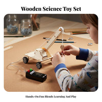 Educational DIY Paddle Wheel Boat Hands-On Learning Paddle Wheel Boat Toy Develops Scientific Thinking for Students, Kids 6+, Workshop, Home