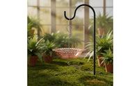Solar Bird Nectar Dispenser Rust-Resistant Solar Bird Feeder Light Detachable Flip Design Hanging BirdBath for Balcony