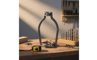 Double-Use Hand Drill Tenoning Bracket Multi-Functional Tenoning Fixed Bracket Easy Installation Bench Drill Mortiser Converter Galvanized for Carpenters, Furniture Making, Cabinetry