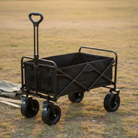 Large Capacity Foldable Camping Wagon 360° Rotating Wheels Collapsible Utility Wagon Waterproof Material Heavy Duty Garden Wagon for Gardeners, Shopping