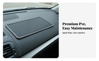 Car Dashboard Non-Slip Mat Universal Fit Anti-Slip Dashboard Mat Easy Installation Multifunctional Car Gadget Tray for Commuters, Women, Trucks, SUVs