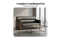 Modern Design Sofa and Coffee Table Set Long-Lasting Construction Office Furniture High Comfort Reception Seating Easy to Clean for Business Owners, Interior Designers, Clients