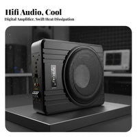 slimline Design 10unit Under-Seat Active Subwoofer Built-in amplifierlifier Powered Under-Seat Subwoofer Slim outline Bass Smaximumer long-lasting Construction for DIYers, pickup, SUV