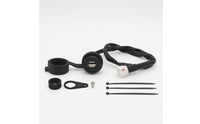 Motorcycle USB Charging Socket Compact Charging Port with Shielded Cap Weather-Resistant Motorcycle with Voltmeter for Long-Distance Riders