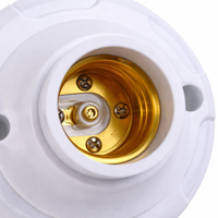 Ceiling Light Fitting for DIY Lighting, E27 Lamp Holder and Bulb Holder with 10mm Threaded Entry, Flame Retardant 250V E27 Lamp, Surface Mount