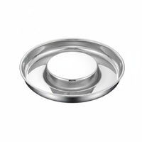 Stainless Steel Slow Feeder Bowl Promotes Digestion Reversible Dog Food Dish for Dogs