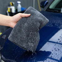 Fuzz Cloth and Double Layer Car Drying Towel, 1200g Car Drying Towel for Car Detailing Products, Super-Fine Microfiber Cloth