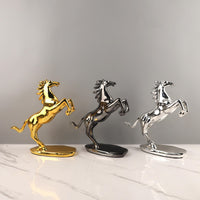 Modern Minimalist Abstract Resin Electroplated Leaping Horse Animal Sculpture Decoration