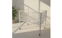 Wire Storage Basket with Wheels Breathable Rolling Wire Basket Cart Wheeled