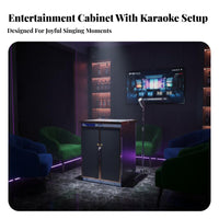 KTV Song Selection Cabinet Stainless Steel Construction Karaoke Machine Console Luxury Finish Home Karaoke System Cabinet for Bar, Clubhouse