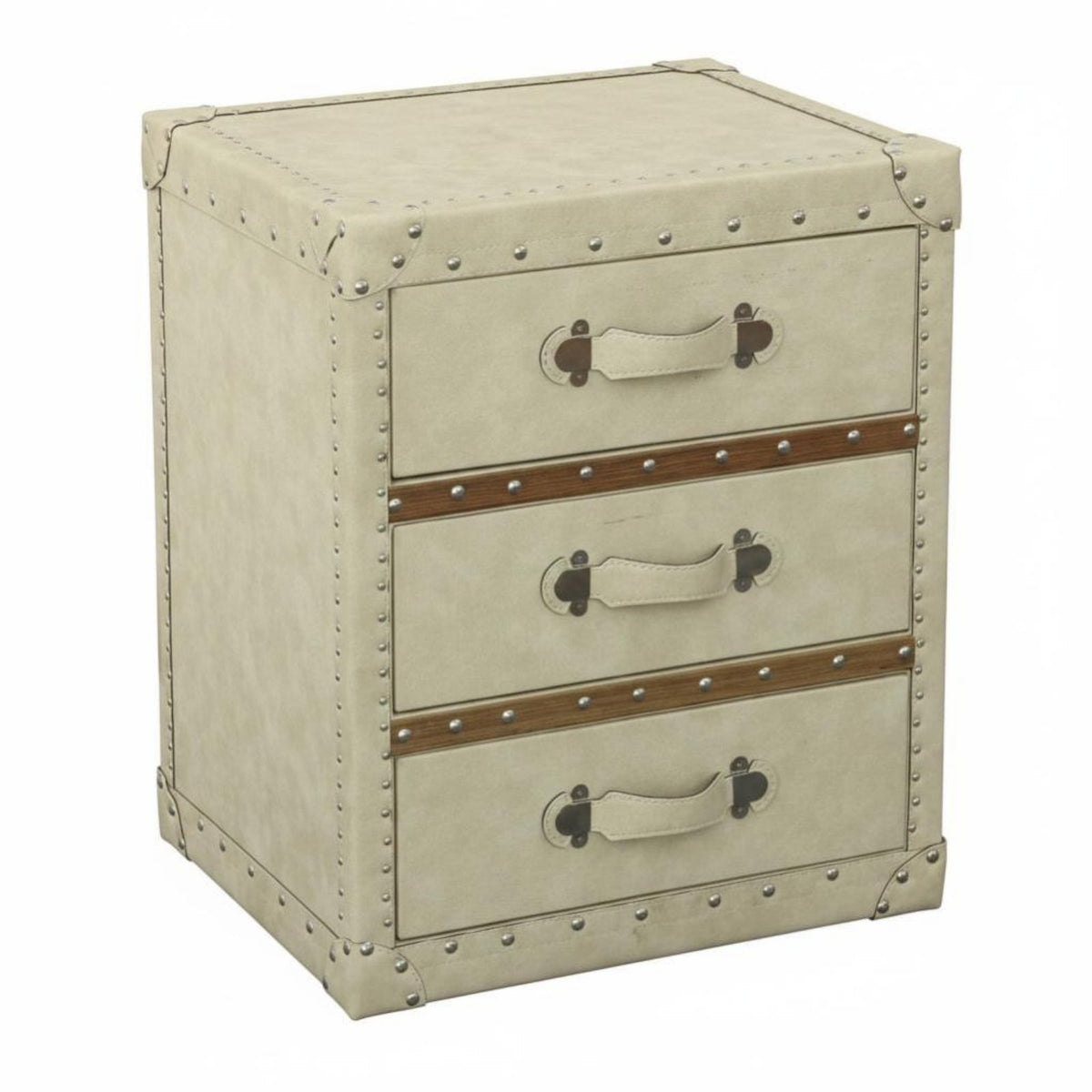 Vintage aesthetic 2-Drawer End Table Distressed Finish Bedroom Furniture Retro Design Nightstand Multiple Storage choices for Homeowners, Interior Designers, Students, Guest Room, Office