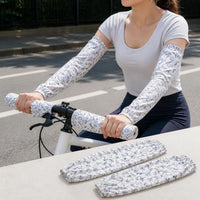Women's Loose Fit Ice Silk Sun Protection Arm Sleeves for Cycling & Outdoor Driving