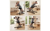 Roman Chair Compact Hyperextension Bench Multi-Functional Hyperextension Bench with Foldable Design for Adults, Home Gym, Apartment