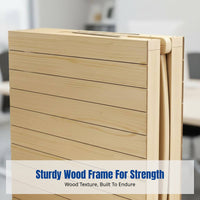 Hardwood Folding Bed, Single, Portable, No Assembly, Thickened Quiet, Office, Home Nap