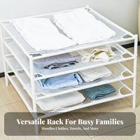Detachable Layers Stackable Sweater Drying Rack Space Saving Multi-Tier Mesh Drying Rack Large Capacity for Indoor, Balcony, Small Areas