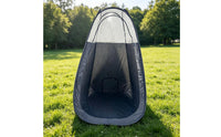 Instant-Setup Privacy Tent Translucent Upper up Shower Tent Black Body Freestanding Changing Enclosure