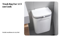 Wall-Mounted Garbage Can Large Capacity Wall Mounted Garbage Can Space-Saving Lavatory Paper Basket for Families, Students, Bedroom, Office, Dorm Room