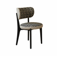 French Retro design Cane rear Side Chair Curved rearrest Accent Furniture Modern Minimalist Kitchen Seat Padded pad for Interior Decorators, Restaurant Owners, Office Managers, Dining Room, Bedroom, Reception Area