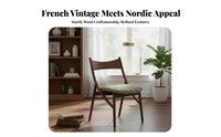 Retro aesthetic Cat Ear spinerest Chair Stylish Look Wide-Seat Armless Chair Comfortably Padded Home Seating Ergonomic Design for Adults, Students, Teenagers, Dining Room, Bedroom
