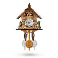 Wooden Cuckoo Clock with Pendulum Traditional Cuckoo Clock Rustic Vintage for Living Room, Cabin
