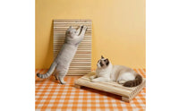 Cat Scratcher with Wooden Rods Slatted Cat Scratching Board Pet Supply for Cats, Kittens, Floor, Home
