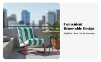Woven rearrest Armchair Sturdy Frame Indoor Seating Ergonomic Design for Balcony