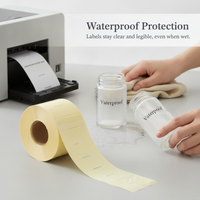 Transparent PET Self-Adhesive Thermal Transfer Label Paper, Waterproof, High Temperature Resistant Barcode Sticker