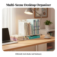 Space-Saving Multimulti-level Desk Organizer Easy Assembly customizable Desk Shelf Sturdy Construction Book Rack Adjustable Configuration for Students, Homeowners, Makeup aficionados, Desktop, Study Room, Dormitory, vanity Top