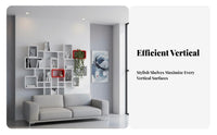 Modern Design Wall-Mounted Box Shelf Minimalist Look Shadow Box Shelf Set Space-Saving House Decoration Modular Design for Interior Decorators, Homeowners, Living Room, Home Office, Entryway, Bathroom