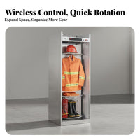 Firefighter Gear Rack Stainless Steel Rotating Turnout Gear Stand Quick Change Design Fire Station Equipment Locker for Emergency Responders
