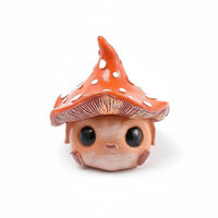Cute Mushroom Figurine Desktop Ornament Garden Elf House Decoration for Entryway