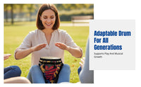 African Drum, Hand Percussion Instrument, Mechanical Design, for Children and Adults, Music Performance, Colorful Pattern