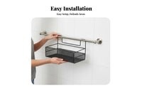 Easy Installation Punch-without Drilling Wall Shelf Multi-Functional Wall Mounted Storage Basket Strong Load Bearing for Students