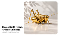 Gold Grasshopper Figurine Resin Grasshopper Ornament Tabletop Figure Slender Legs Long Antennae for Living Room