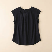Women's Clothing Asymmetrical Sleeveless Blouse with Irregular Hem, Lightweight Polyester Sheer Fabric Vest Top for