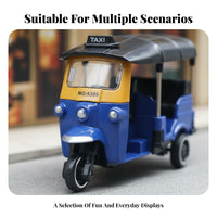 Retro Design Thai Tuk-Tuk Model Cake Topper Alloy Rickshaw Model Realistic Details for Collectors, Kids, Party Favors