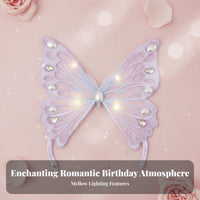 Illuminated moth decoration illuminated Effect moth cake decor Kit