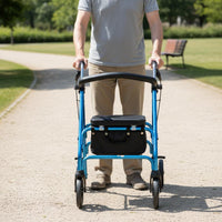 Mobile Walking Assistant Assistance Device with Seat Portable Mobile walkers Assistant Assistance Device Double Brake System Walking Frame