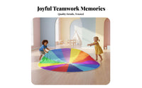 Kids Rainbow Parachute Team Building Rainbow Play Parachute Colorful Design Cooperative Game for Preschoolers, Children, Kindergarten, School, Parties