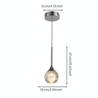Crystal Pendant Light Minimalist Crystal Pendant Light Decorative Overhead Fixture for Bedside, Highlight Wall, Dining Area