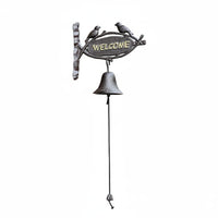 Rustic Dinner Bell Entry Chime Hand Operated Vintage Wall Residence Bell Decoration for Patio, Front Door